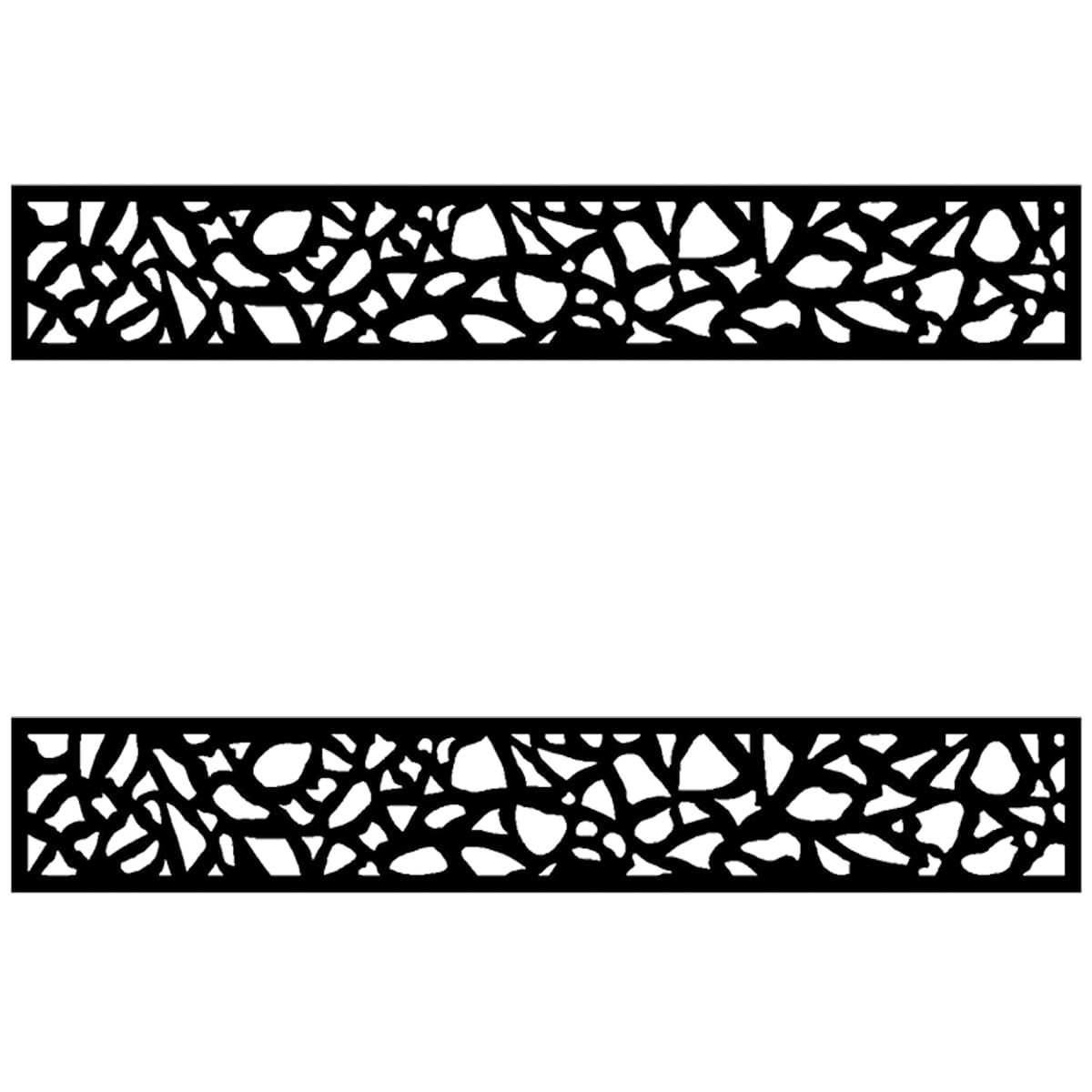 EasyComposite 2 x Composite Screen Trellis Topper - Decorative Lattice Panel for Outdoor Garden Fence - 1800mmx300mmx18mm (Pebble, 2)