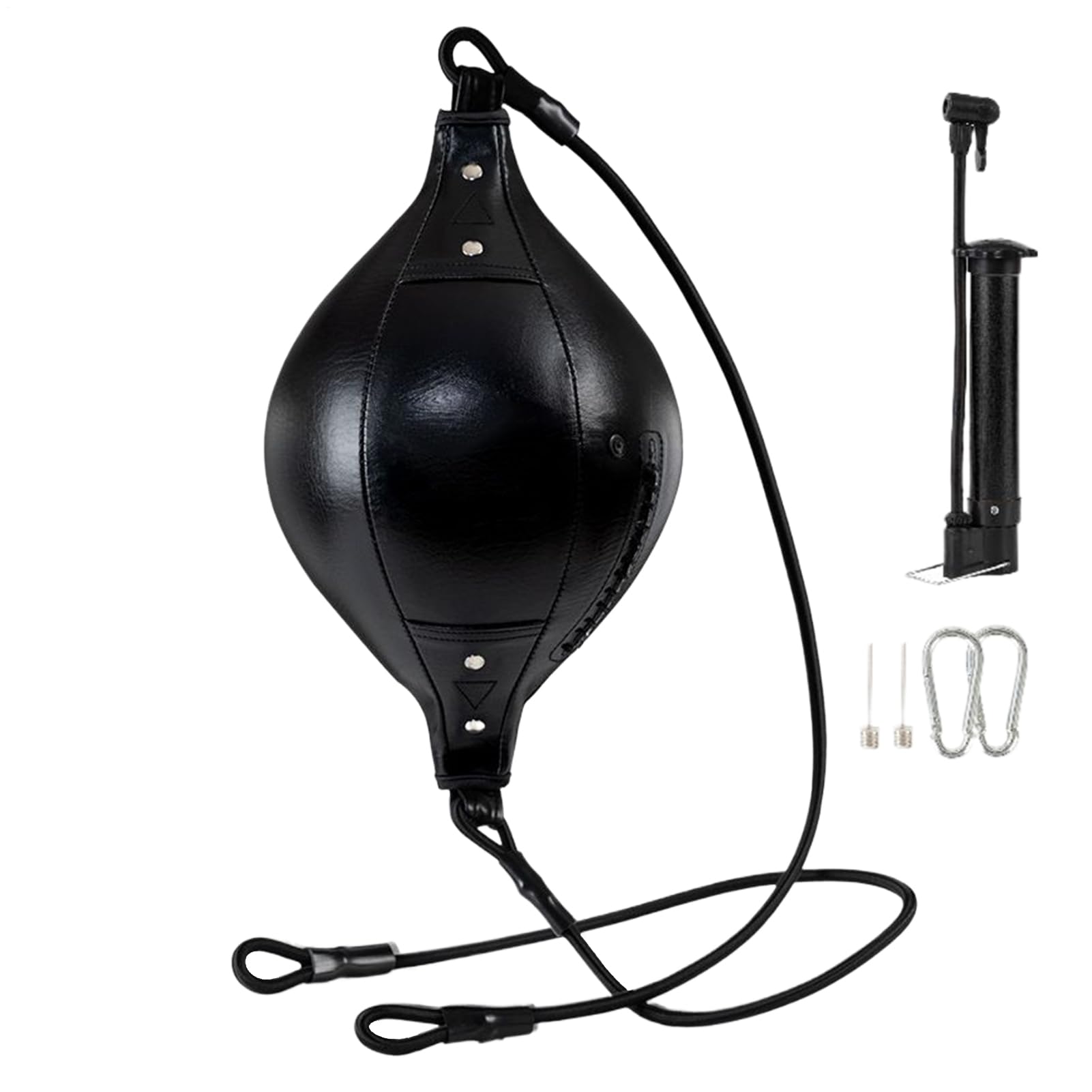 Doppelendiger Boxsack – Doppelter elastischer Boxsack aus PU-Leder | Flexibler Boxball | Für die Koordination im Fitnessstudio, Grundtraining, Trainingsreaktion, Fähigkeiten