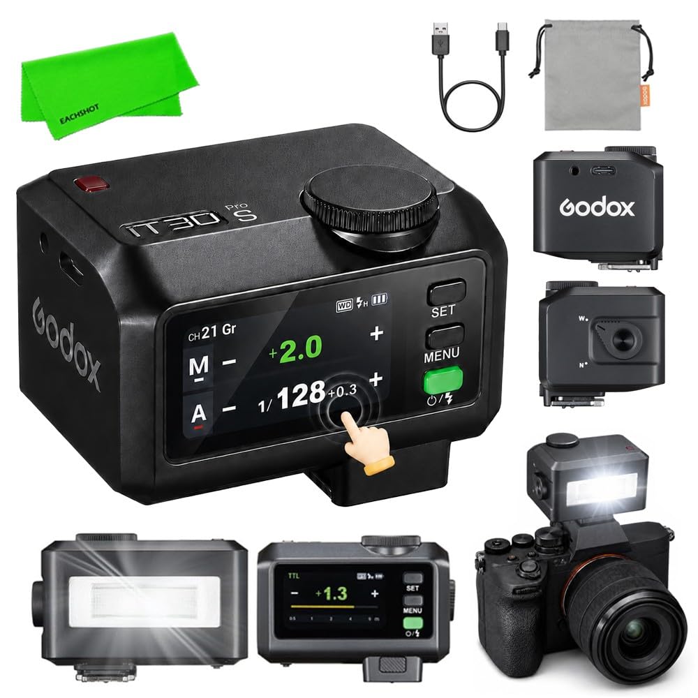 iT30Pro S TTL Mini Camera Flash for Sony ZV-E10 a7IV a7CII a6700 ZV‑1