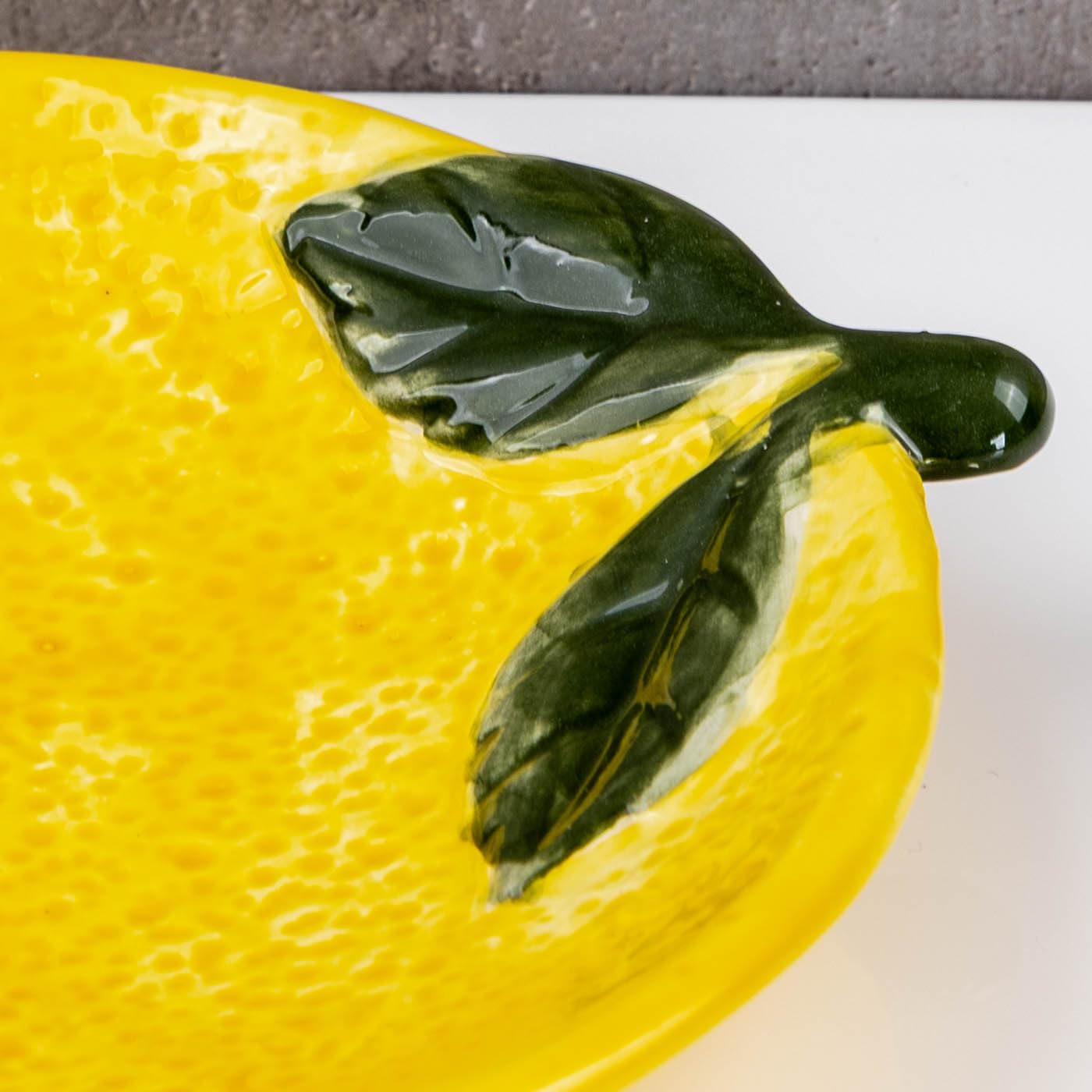 levandeo Teller Zitrone Keramik 21cm Zitronenschale Sommer Obst Dekoschale Tischdeko Servierschale Aufbewahrung Obstschale Küche,