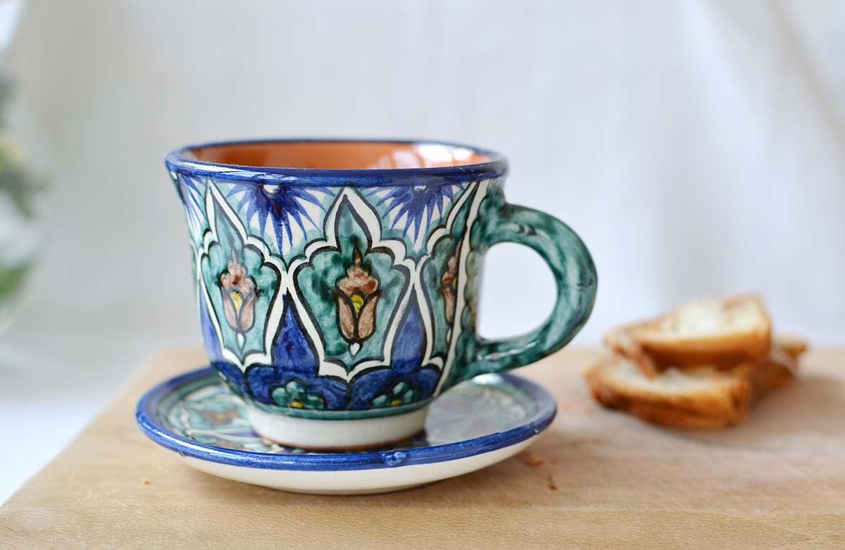ウズベキスタン 陶器 カップ Amazon.co.jp: 【Diyor Ceramics】 ウズベキスタン食器 リシタン陶器