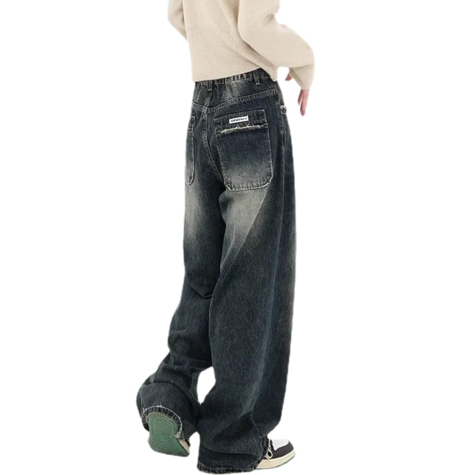 YELLOOP Y2k Jeans Y2k Pants for Women Y2k Baggy Jeans for Women Wide Leg Jeans Summer Outfits for Women