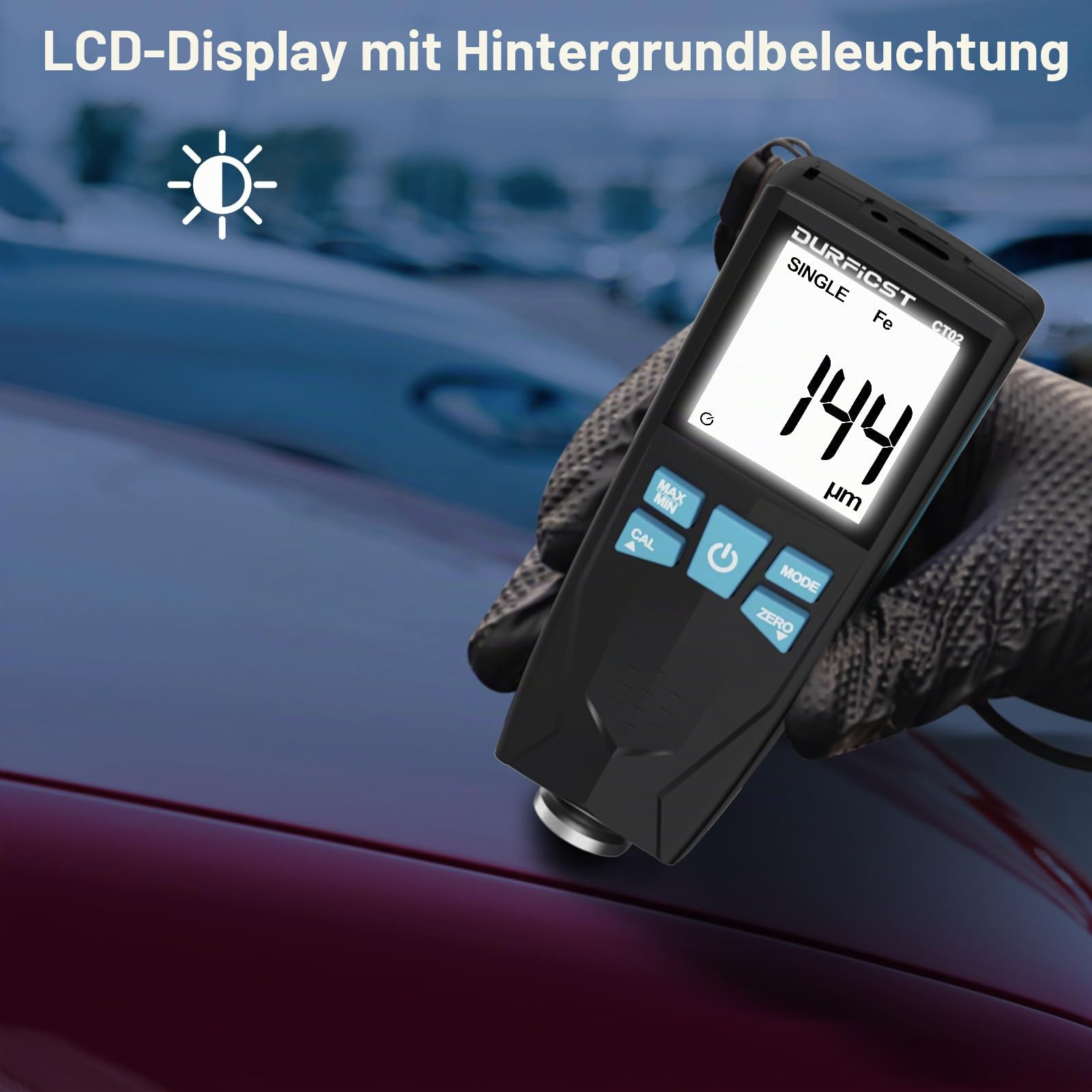 DURFICST Lackmessgerät Auto mit Fe/NFe Automatische Erkennung