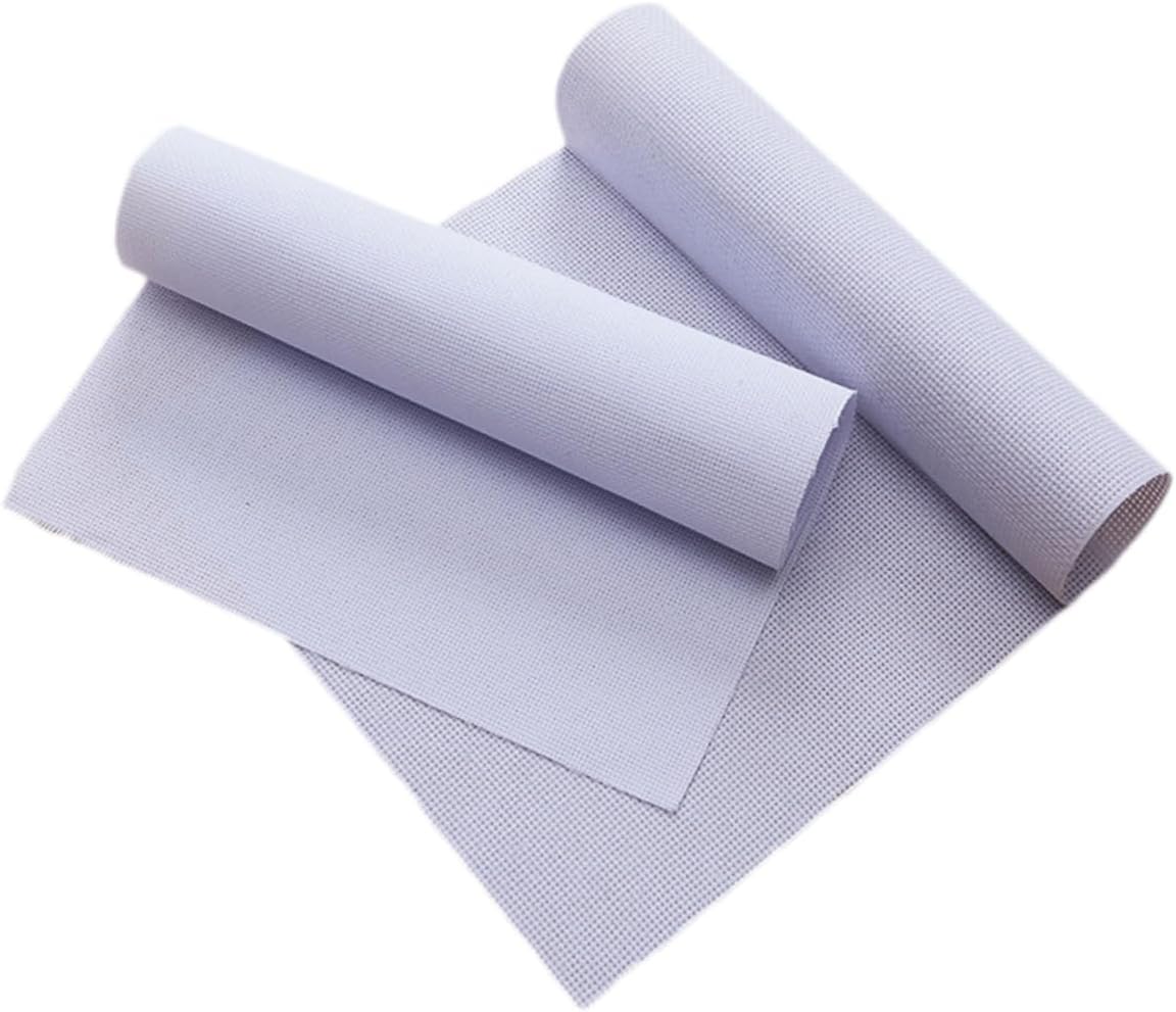 6pcs White Cross Stitch Cloth DIY Handwork Embroidery Fabric for Beginners Experts Versatile for Curtains Cushions Tablecloths More