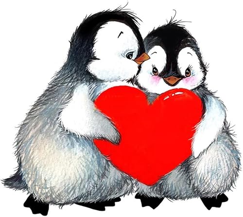 Dolphin Kiss - Kits de pintura de diamantes 5D para adultos y niños diseño de corazón de delfín diamantes de imitación arte de bordado manualidades