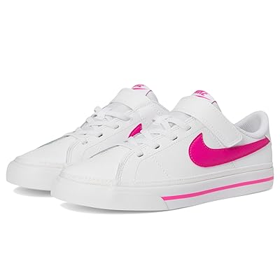 Nike Kids Court Legacy (Little Kid) Kids Shoes White/Laser Fuchsia