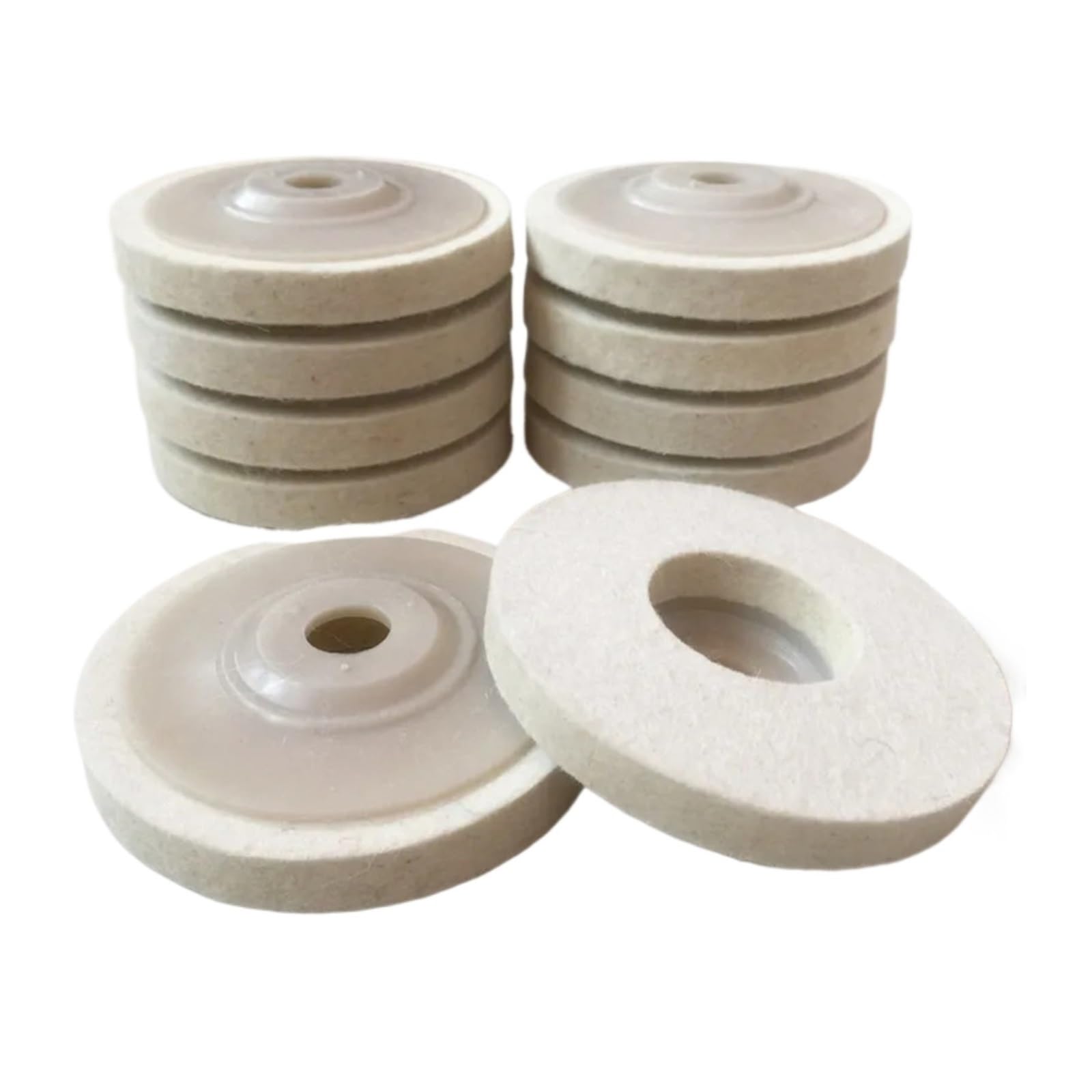 10 pz 100 * 16 * 12mm Feltro di Lana Disco di Lucidatura Ruota di Lucidatura Foro for Smerigliatrice Angolare Auto Detailing legno