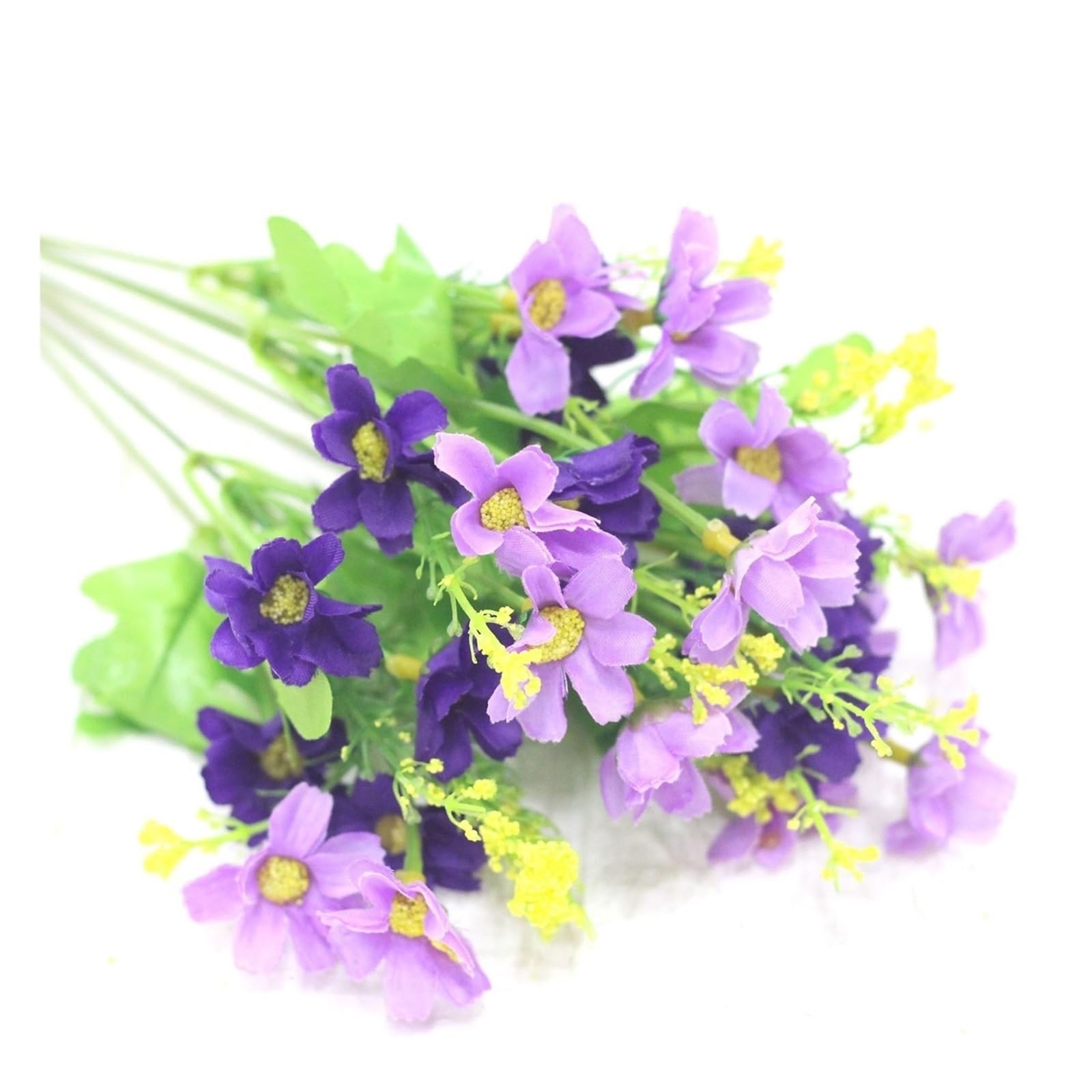 Hhmmei2024-23 Faux Flowers with Vase ﻿ Artificial Gerbera Daisy Flower Bouquet for Home Garden Decoration DIY Wedding Arches Wall Bridal Artificial Flowers(C)