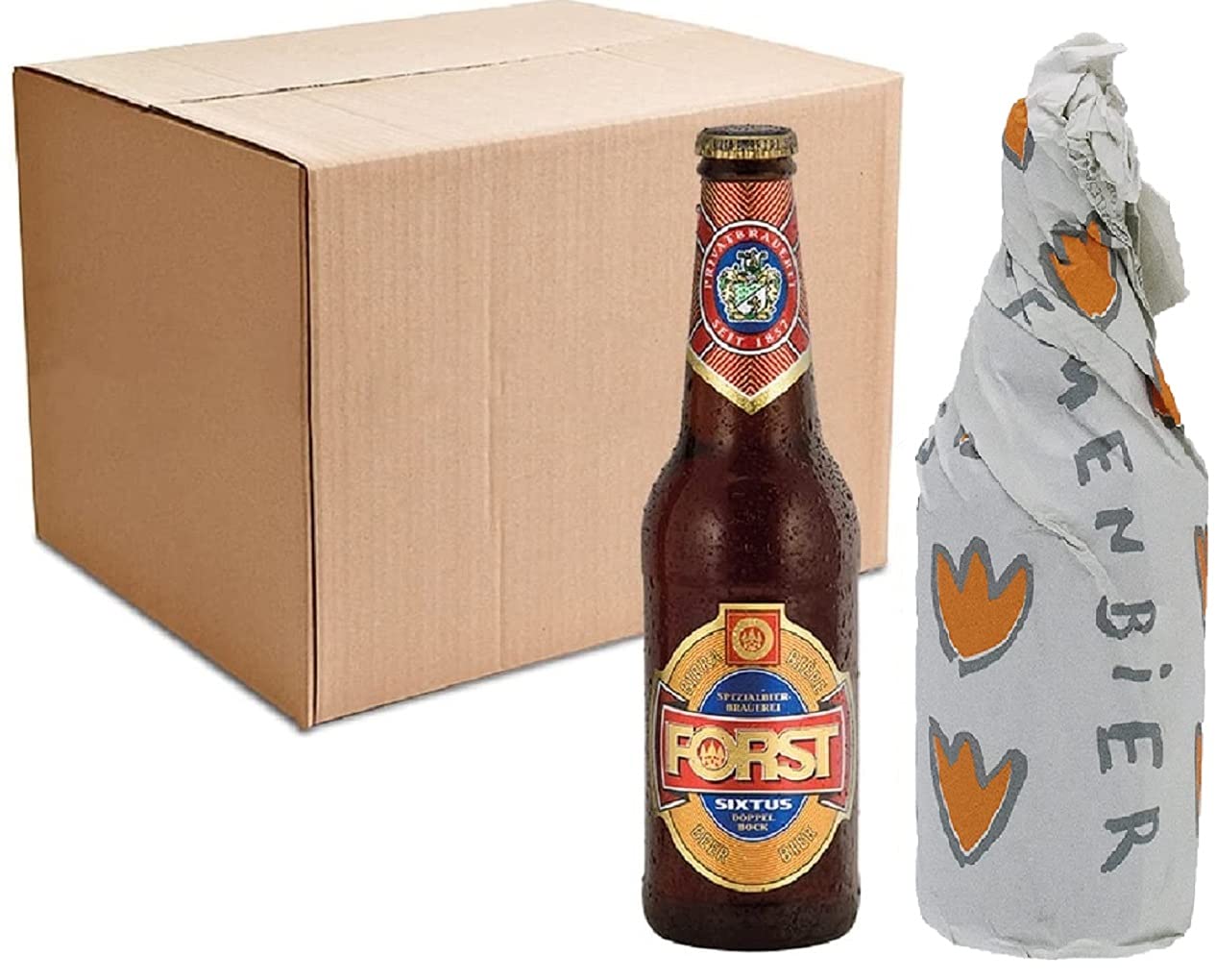 Set 24 Bottiglie Degustazione Birra Bloemenbier 33 cl Belga e Forst Sixtus 33 cl Italiana Luppolo Doppio Malto Artigianale, Kit Degustazione 24 Bottiglie - 7,92 Litri