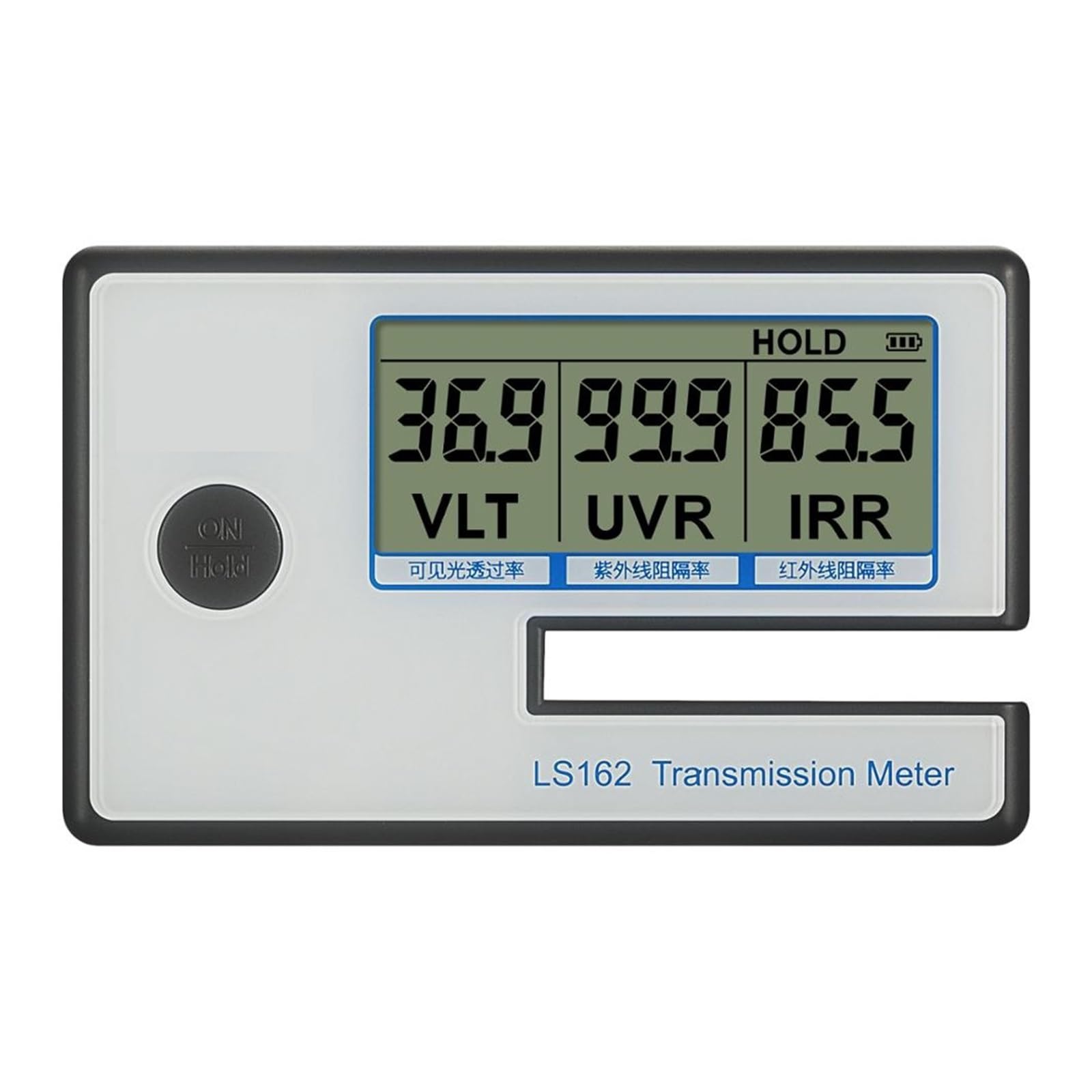 Tint Meter, Portable Transmission Meter for Solar Film s Window Tint with VL Transmittance UV IR Rejection Bblocking Rate 162