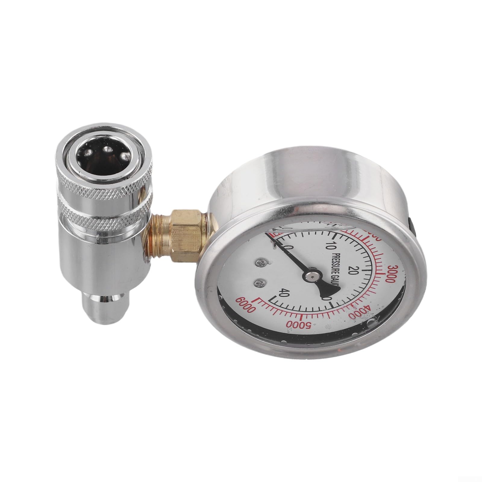 HpLive Jauge de pression en acier inoxydable pour nettoyeur haute pression, manomètre 6000 PSI, connexion rapide 3/8", mesure de précision pour le lavage de voiture et les tâches de nettoyage