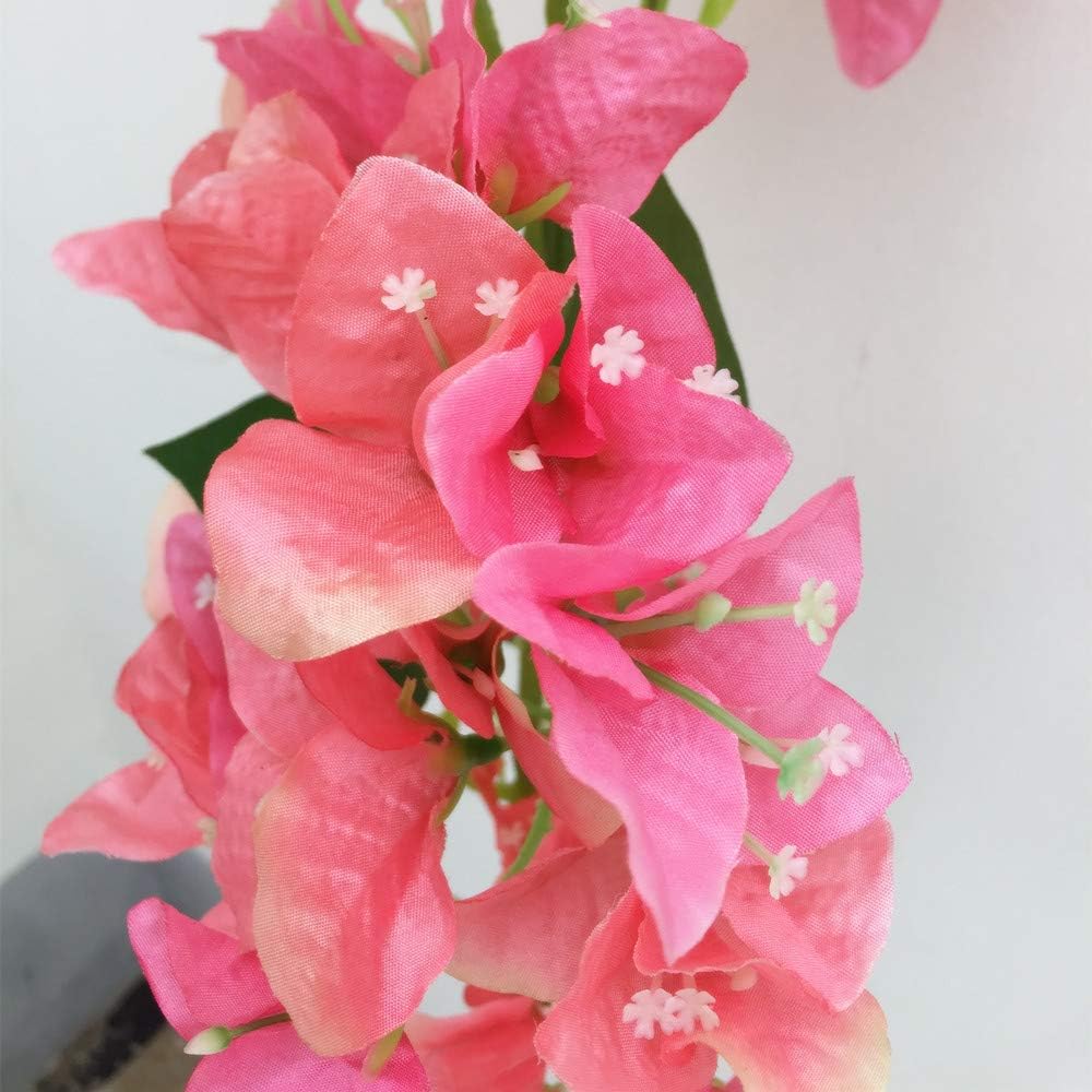 4pcs Long Bougainvillea Artificial Floor Mounted Fake Large Size Bougainvillea Flower 118cm for Wedding Centerpieces Decorative Flower (Pink)