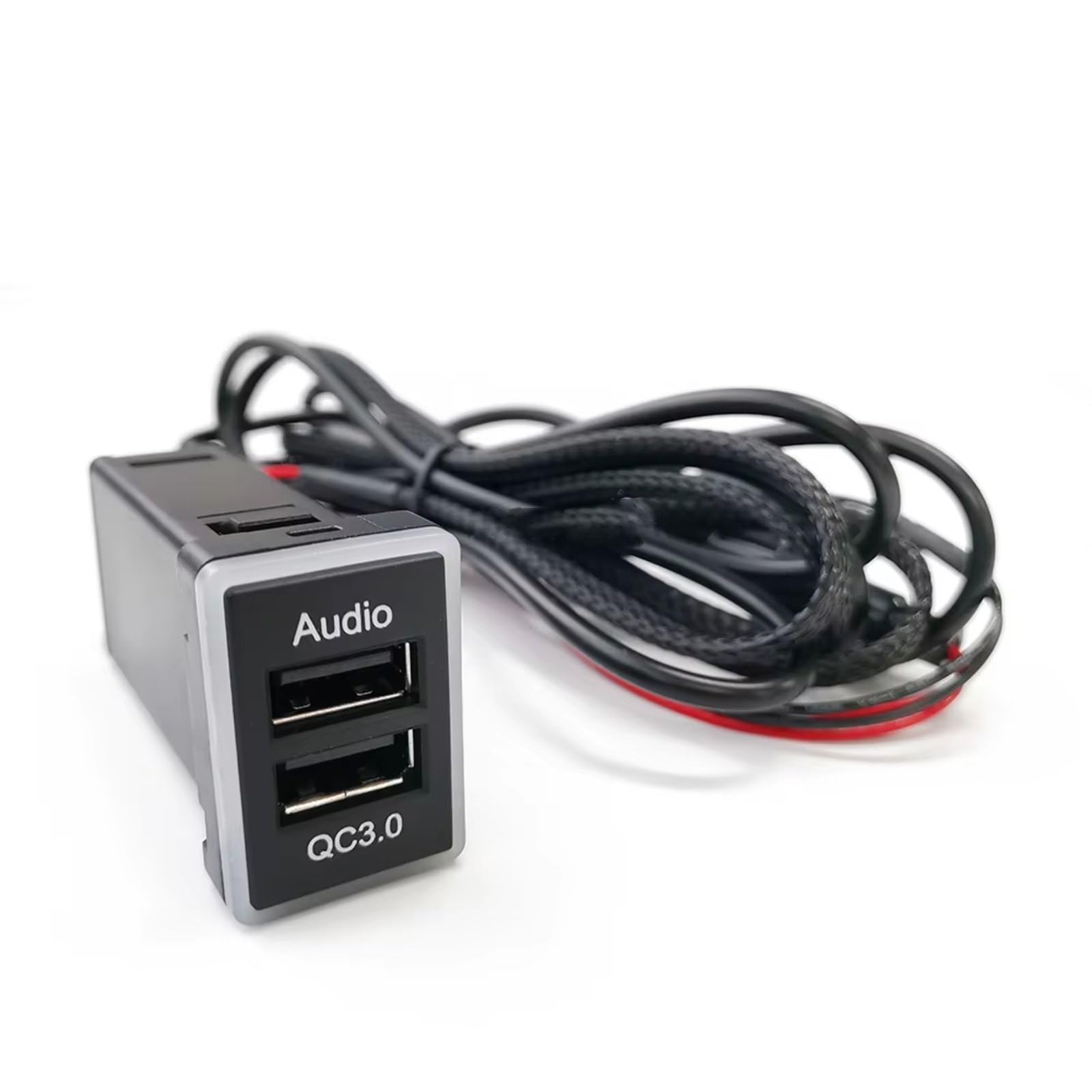 Compatible Con Toyota Para Land Para Cruiser 2012 1 Pc Qc3.0 Usb Rápido Para Cargador Adaptador Puertos Doble Enchufe Audio 12V 24V A Prueba Agua Interfaz USB AUX Automóvil