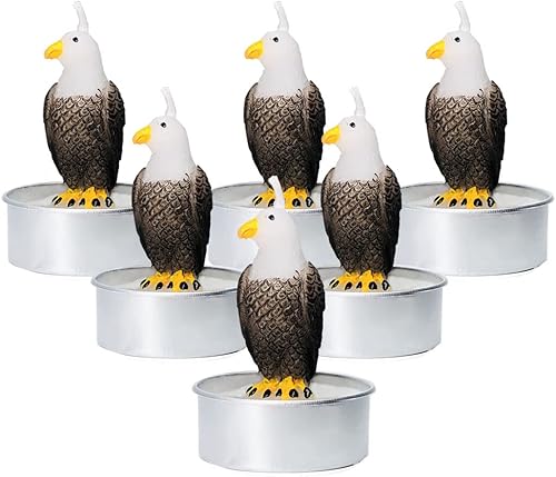 Velas de té Eagle, vela de té de águila americana para regalo del día del padre, es libre, potente y valiente, ideal para decoración del hogar,