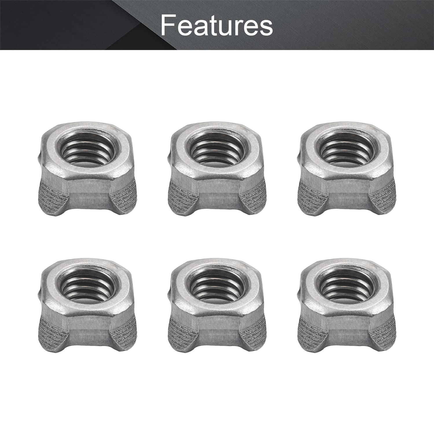 M8 Square Weld Nuts Plain Steel Weldable Nuts For Welding DIN 928  Pack Of 20 - View #8