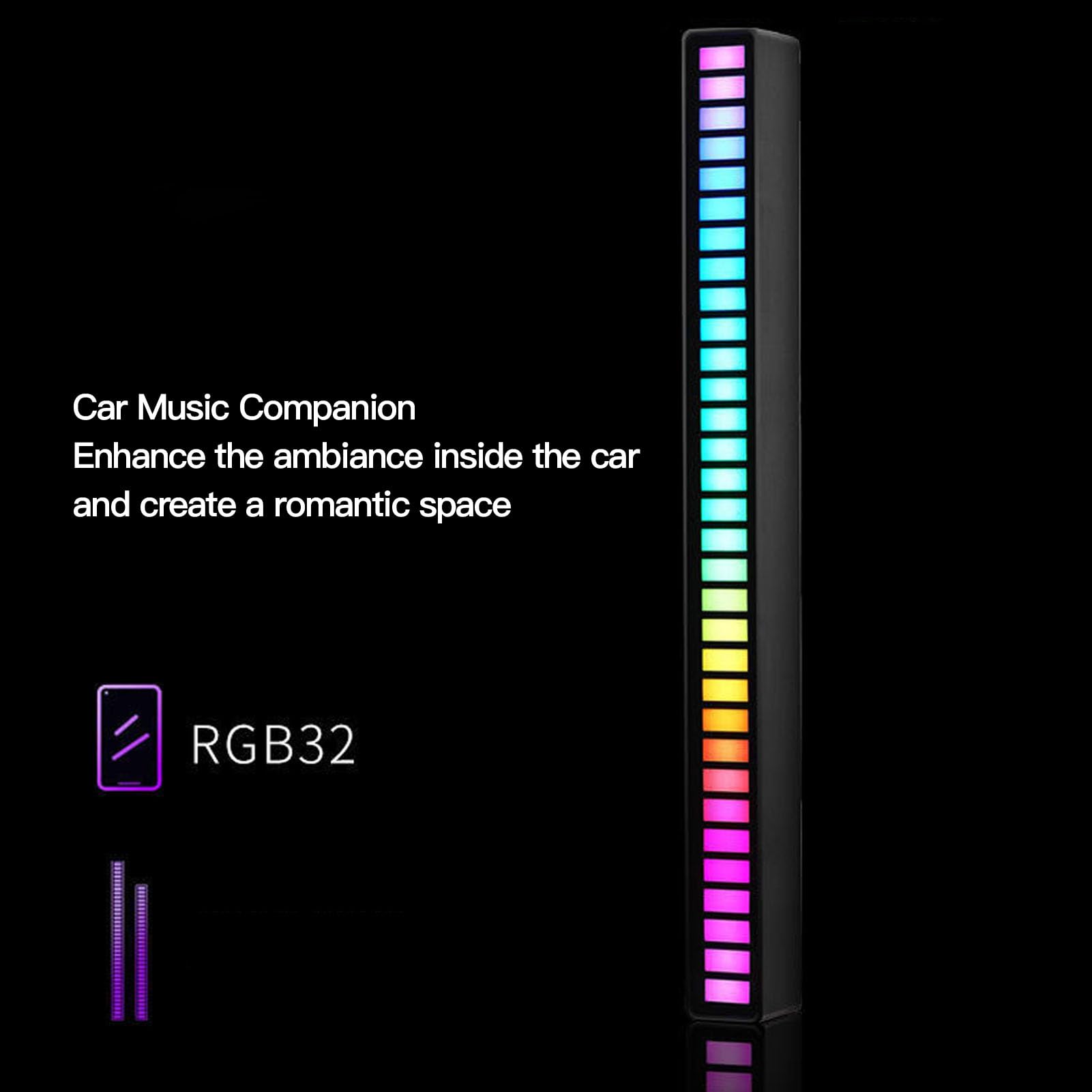 RGB Sound Control Light, Voice Activated Pickup Music Rhythm Lights, Multiple Light Modes Ambient Lamp for Home Party, Bar - Image 2