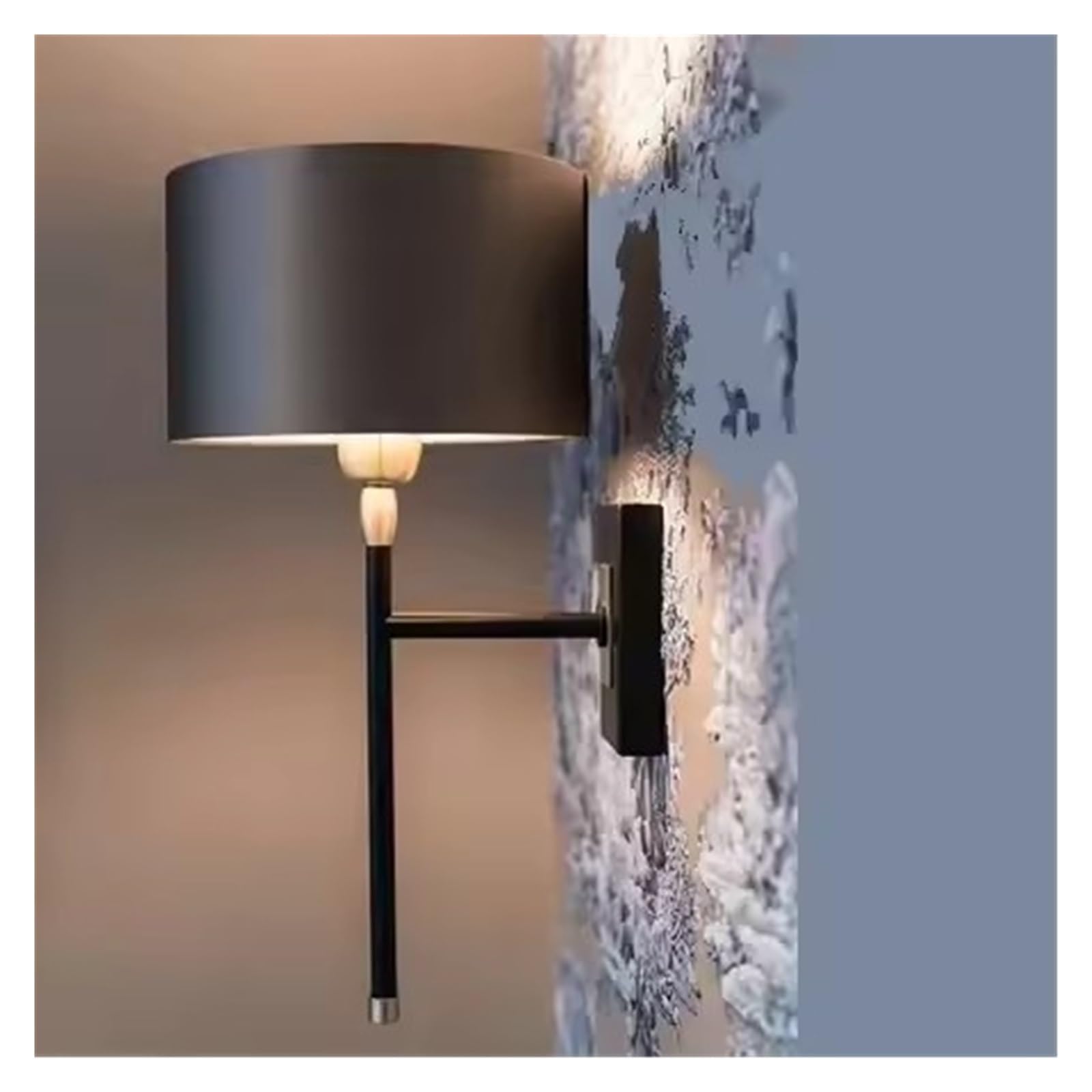 IvyLoutish Simple Retro Cloth Cover Wall Lamp Living Room Wall Light Modern Bedroom Bedside Lamp Villa Hotel Corridor Wall Lamp ﻿,Modern