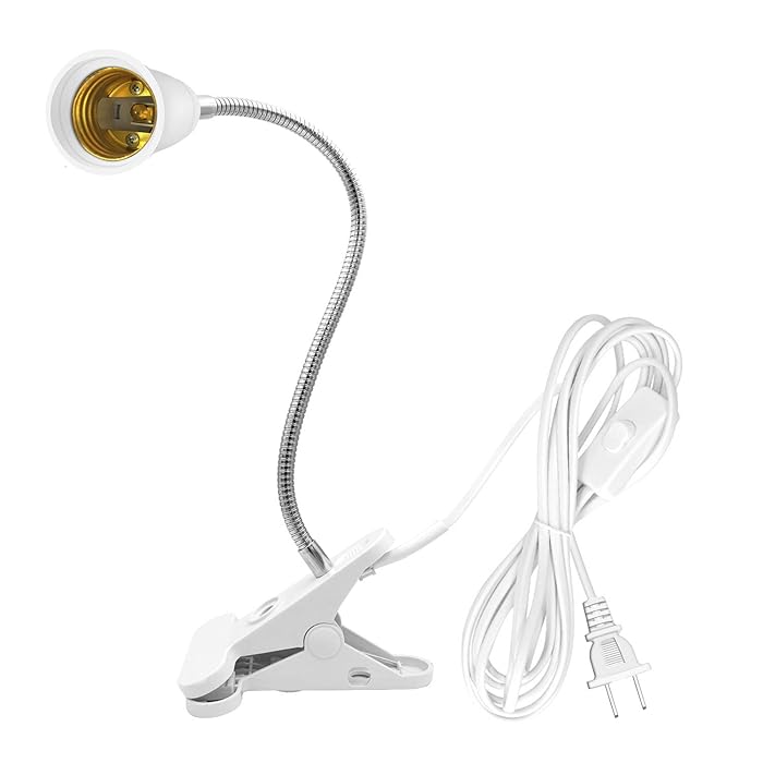 Buy Clip Desk Lamp Socket,Desk Light Adapter,Clip Light Bulb Holder,E26