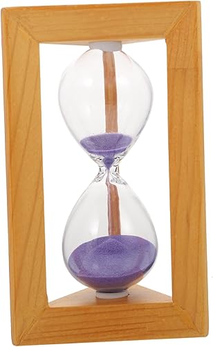 Elegante Mini Reloj De Arena Temporizador De Arena Temporizador De 5 Minutos De Vidrio De Madera Home Dec