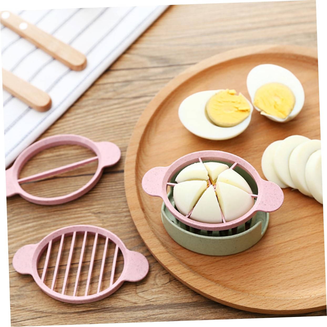 Alipis 1Set Wheat Stalk Egg Cutter Food Cutting Tool for Even Slices Easy to Clean Slicing Gadget for Home Use for Boiled Eggs Cheese Ham Design