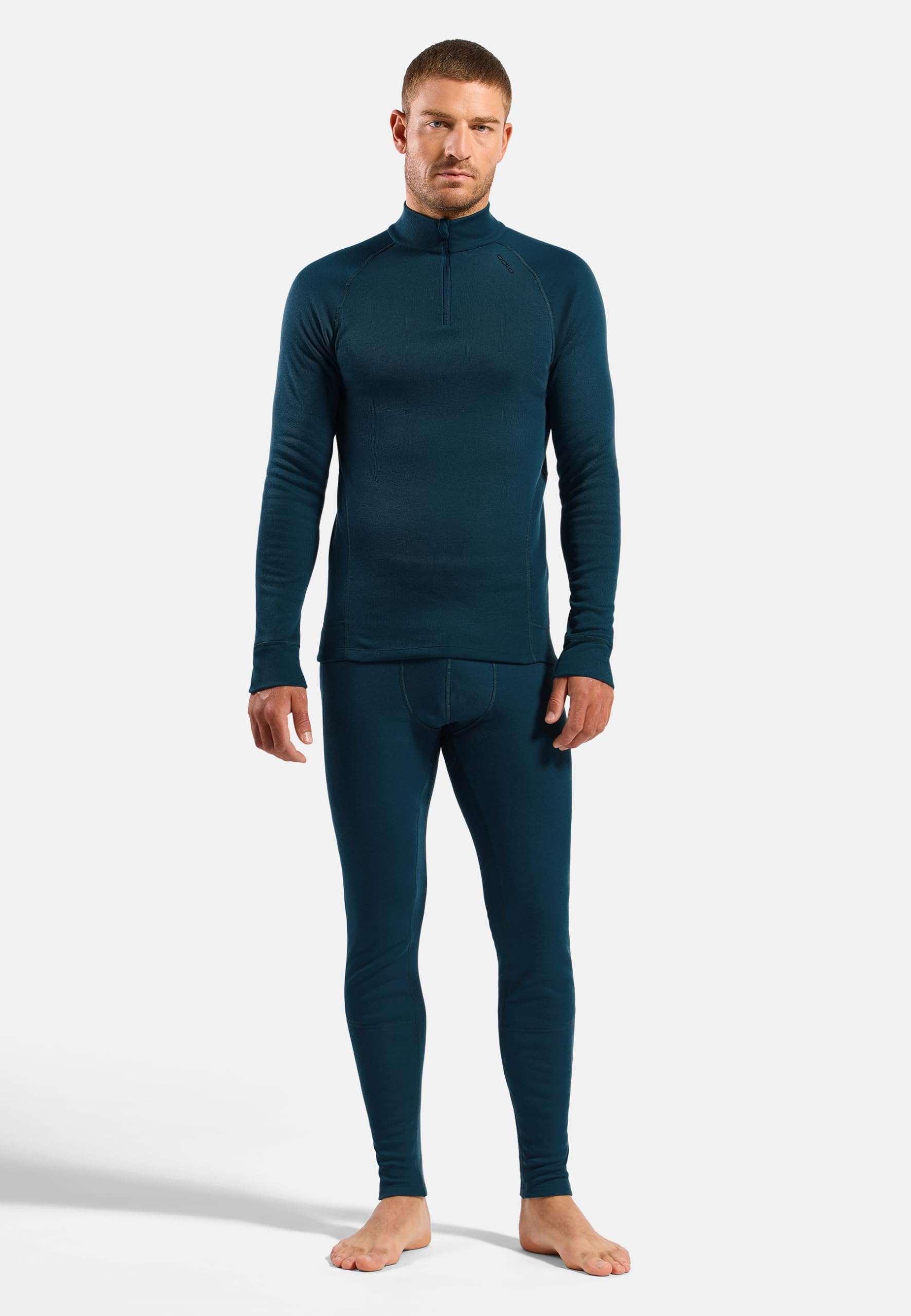 Odlo Active X-Warm sous-vêtements Thermiques à Manches Longues pour Homme avec 1/2 Fermeture éclair I sous-vêtements de Ski Chauds