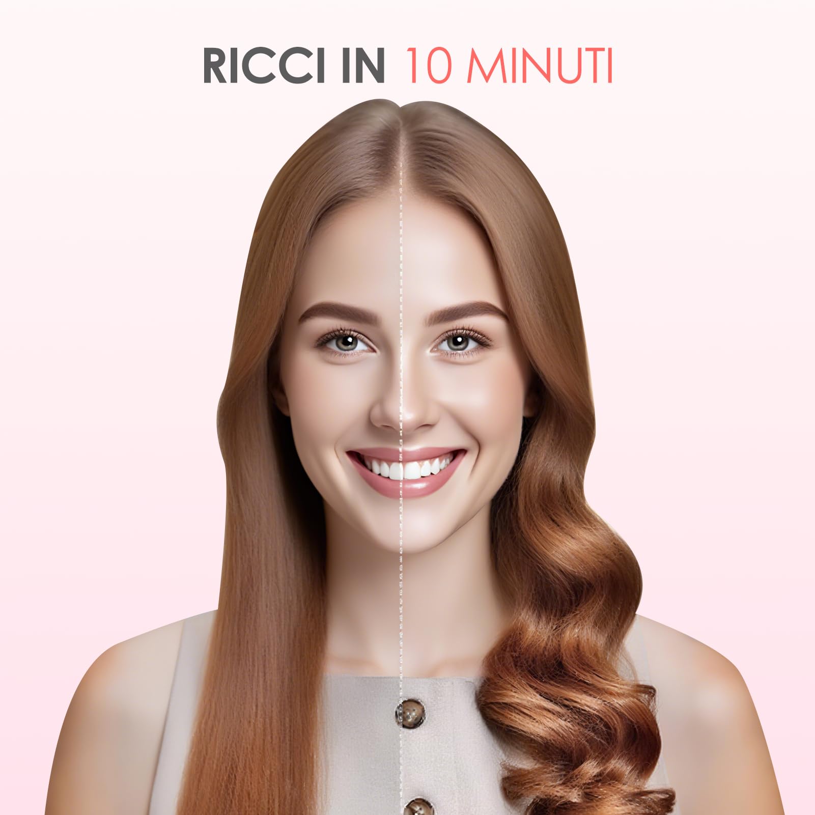 Arricciacapelli Automatico Bidirezionale | 32mm 3 Livelli Temp. (160-200°C) | Ioni & Anti-Ustione | Per Capelli Lunghi, Arricciatore Capelli Automatico