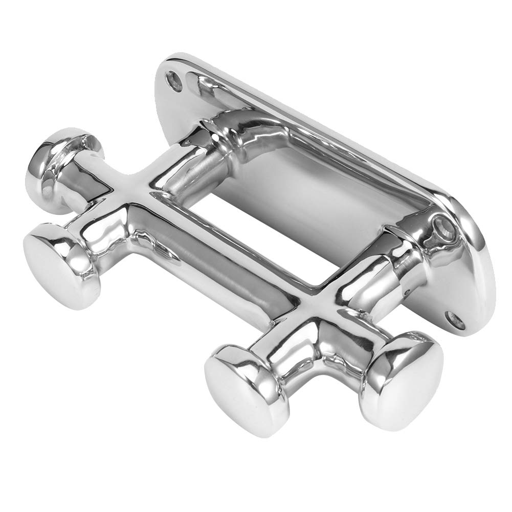 Keenso Bitta D'Ormeggio per Barche a Doppia Croce Marina, Bitta per Ormeggio per Barche in Acciaio Inossidabile 316 Resistente con Superficie Elevata Lucida, per Hardware per Pontile