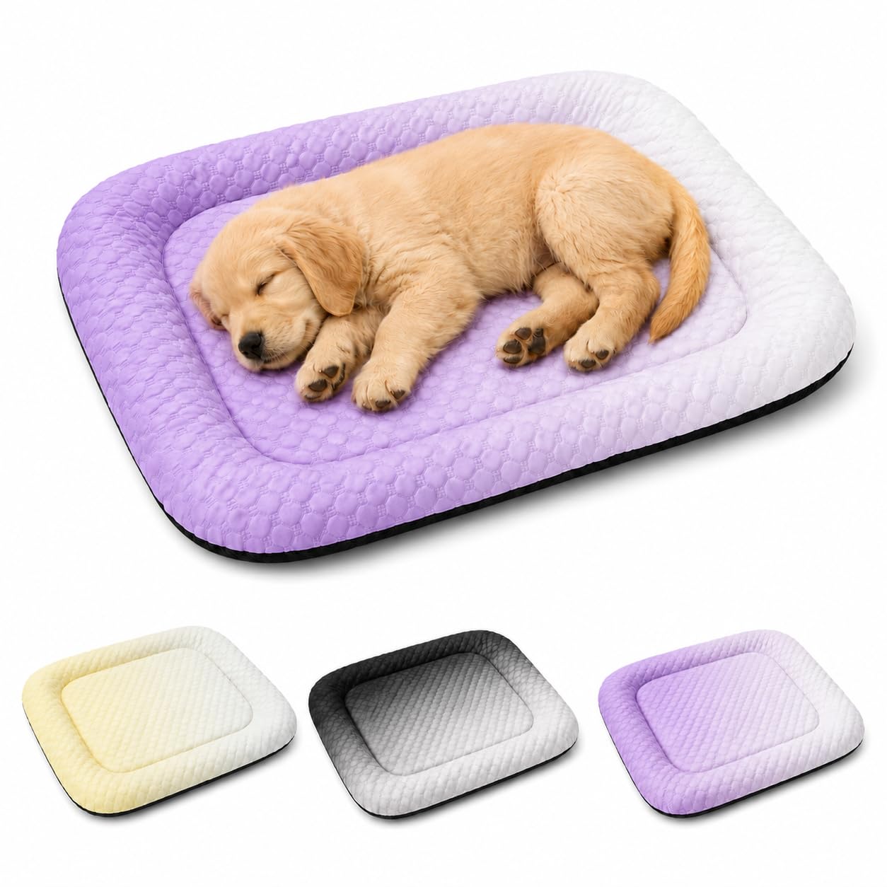 Cooling Mat for Dogs, Breathable Summer Pet Bed ，Purple：M