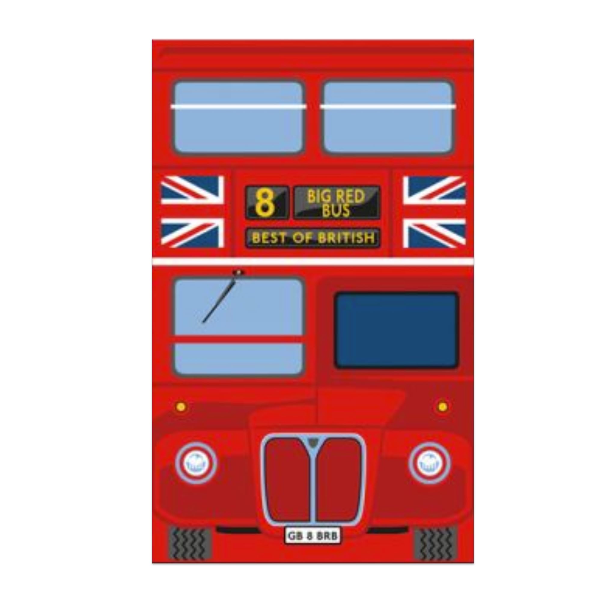 Elgate Multi London Red Bus Tea Towel - British Souvenir Kitchen Towel, Gift For Tea Lovers & Tourists, 100% Cotton, Decorative & Functional Keepsake