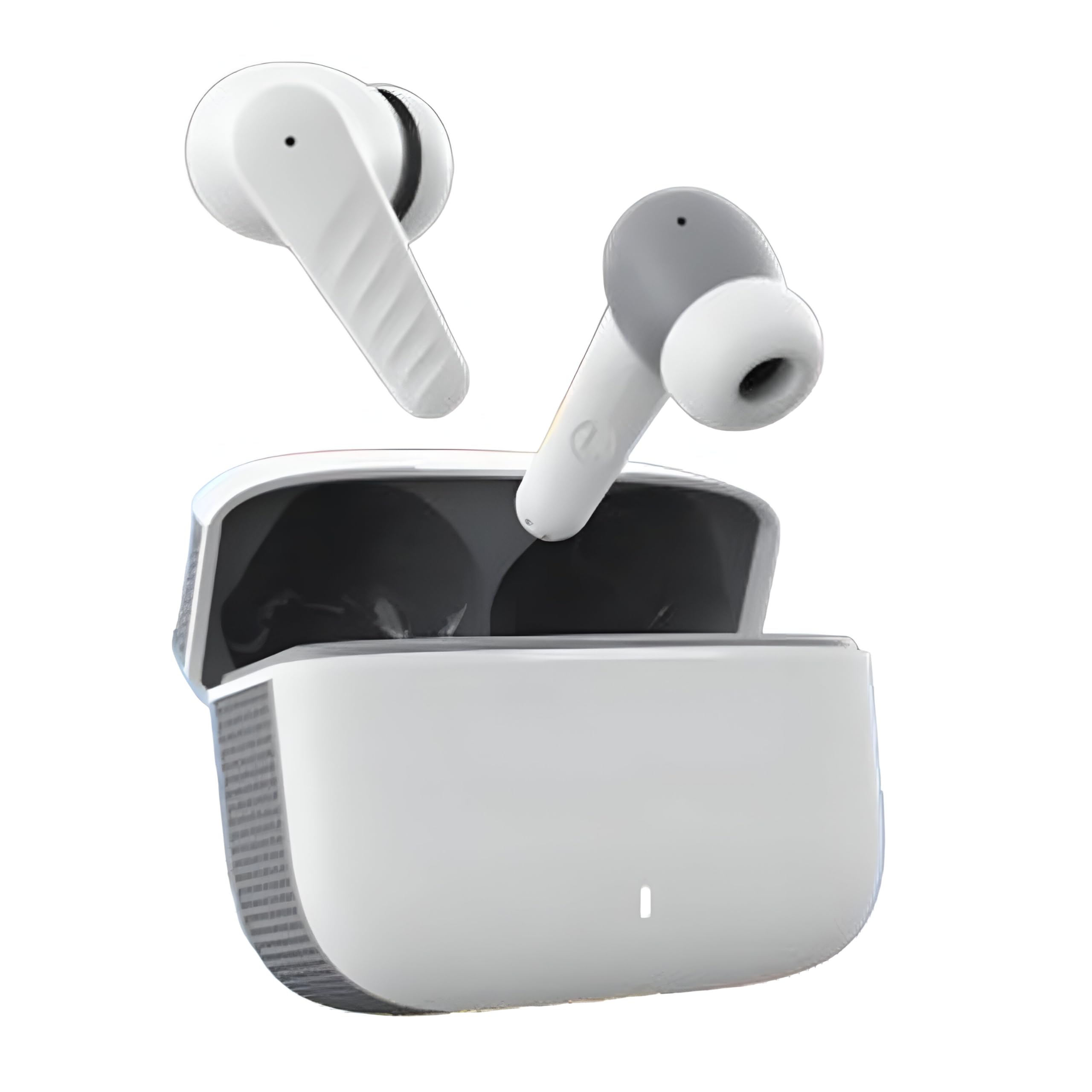true wireless stereo in ear earbuds with environmental noise cancellation quad mic | low latency gaming | type-c fast charging | ipx5 waterproof standard | bluetooth 5.4 earbuds tws [ white gray ]
