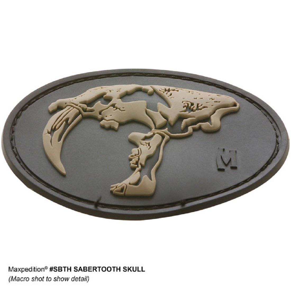 Maxpedition Sabertooth Skull Patch - Leuchtet Im Dunkeln