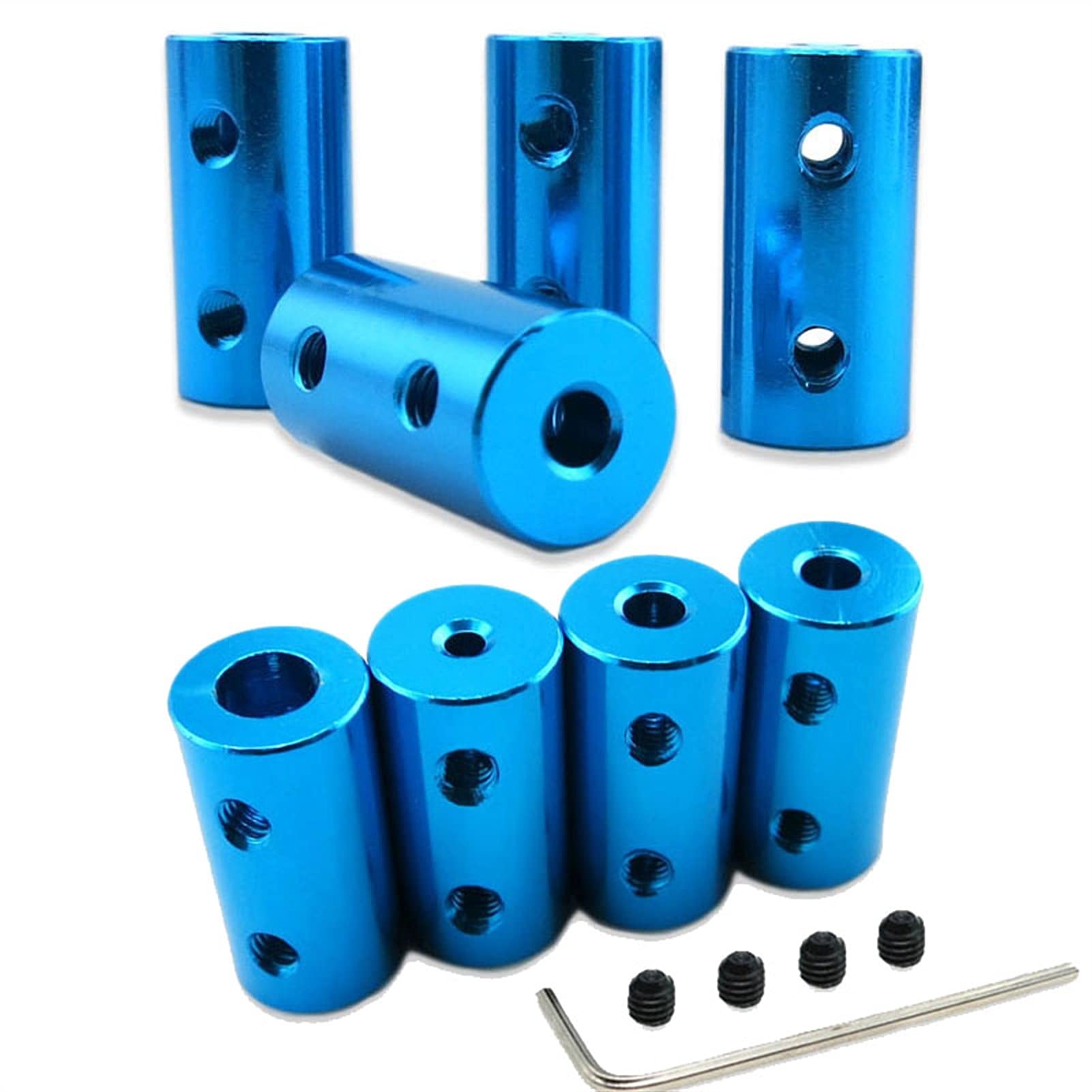 WAAZVXS Coupler 10x20mm Aluminum Alloy Rigid Coupling for Motor Connector Shaft Sleeve (Inner Diameter : 1x1mm)