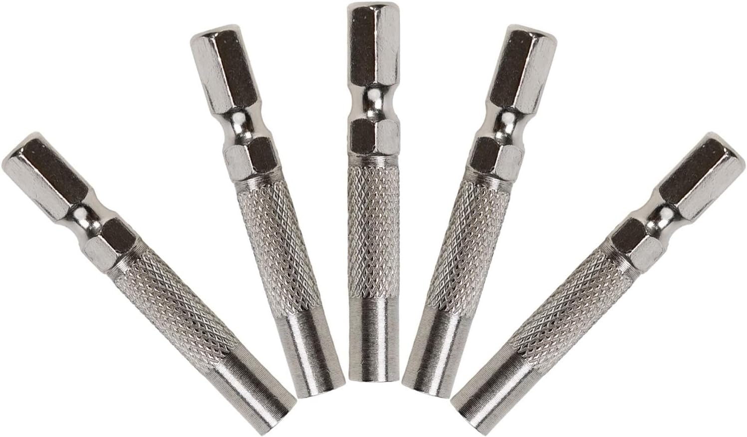 5PCS Hex 6.35mm to 4mm Insert Bit Adapter for Electric Screwdriver, Magnetic Socket Holder for 1/4 Inch Tools, Chrome-Vanadium Steel, Fits 6.35mm Handle