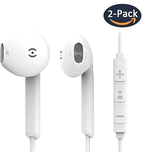 Cuffie auricolari DAIXI ear con microfono incorporato controllo del volume Isolamento del rumore cablato compatibile con smartphone Lettore Mp3 Tablet altro audio 3 5 mm 2 confezione bianca Cuffie auricolari DAIXI ear con microfono incorporato controllo del volume Isolamento del rumore cablato compatibile con smartphone Lettore Mp3 Tablet altro audio 3 5 mm 2 confezione bianca