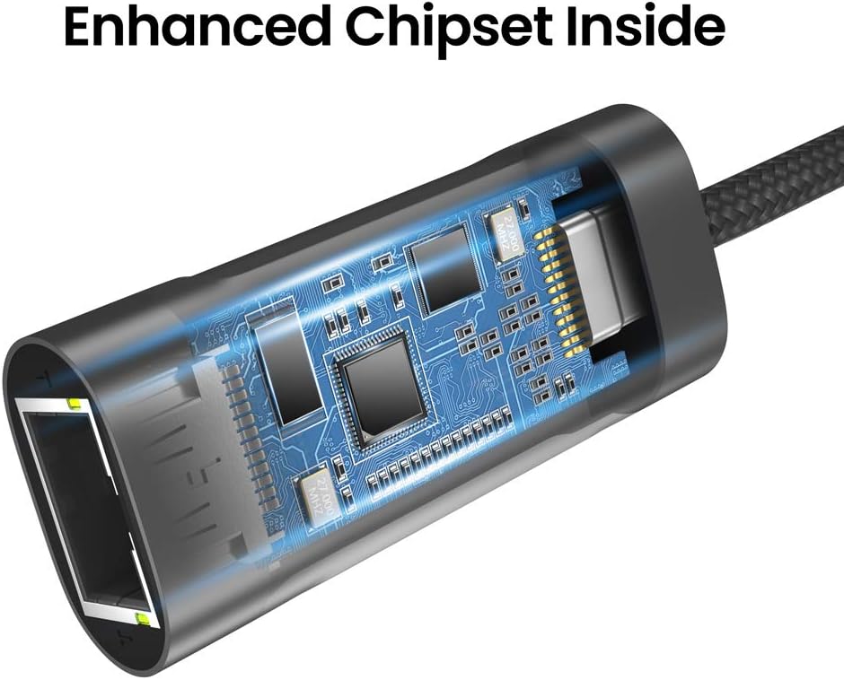 tomtoc USB-C 3.0 to Ethernet Adapter, Thunderbolt 3/Type-C to RJ45 Gigabit Ethernet LAN Network Adapter Portable 1000Mbps Hub for USB-C Enabled MacBook Pro, MacBook Air, Dell XPS, iMac, iPad Air 4/Pro : Electronics