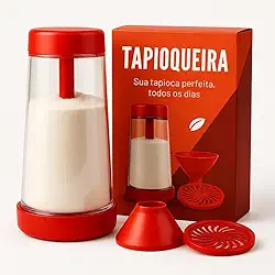 Tapioqueira Polvilhador para Tapioca – Peneira Manual para Farinha e Goma – Ideal para Tapioca, Panquecas e Receitas Saudáveis Armazena Farinha Goma de Tapioca- Linha Premium