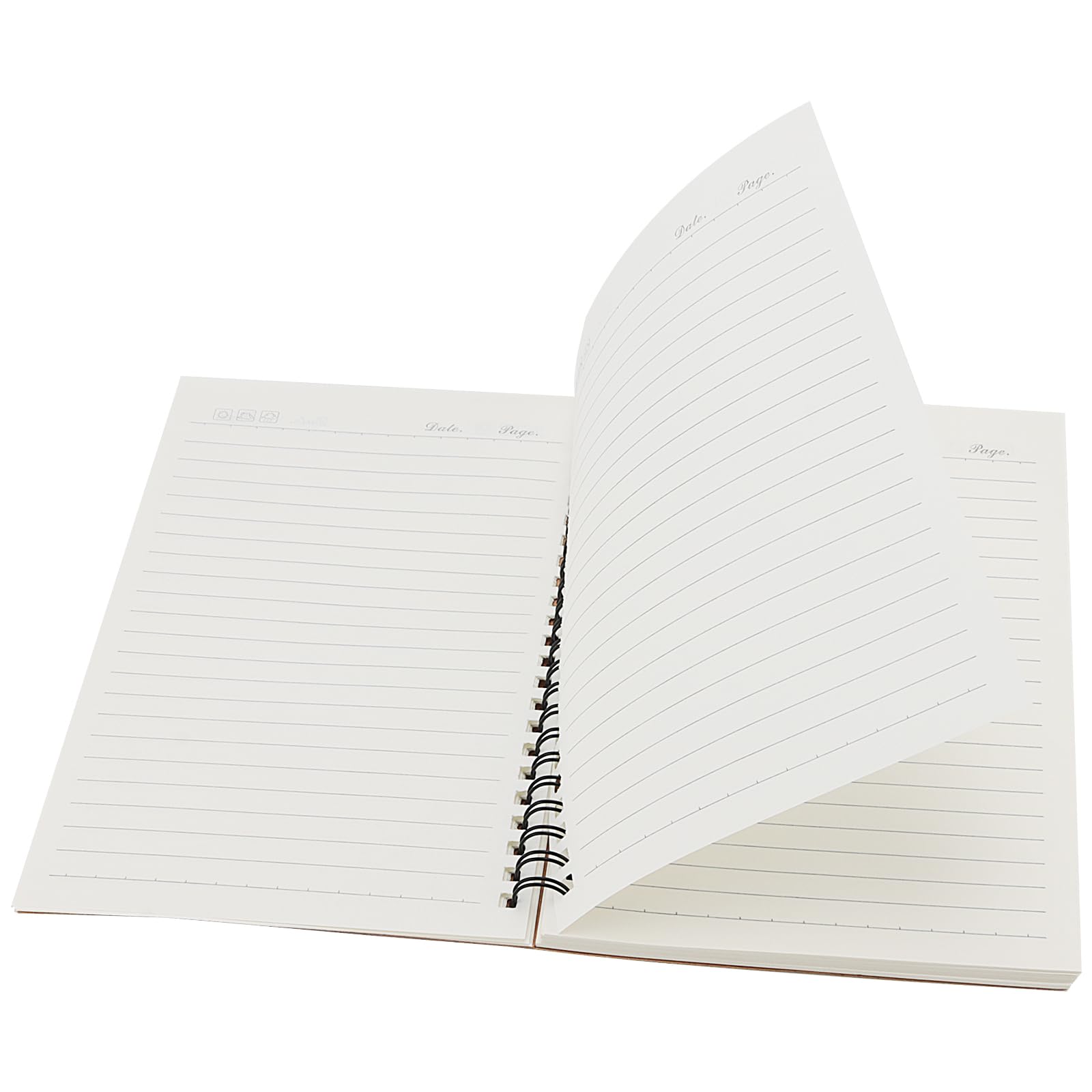 Paquete de 20 cuadernos rayados A5 a granel, 120 páginas, 60 hojas, bloc de notas en espiral A5, cuaderno de tapa kraft a granel, cuadernos de alambre a granel para viajes, 14 x 20 cm