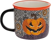 Vista 7 de Boston International Taza de cerámica apta para lavavajillas y microondas, taza de café de Halloween, 12 onzas, caldero