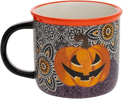 Vista 7 de Boston International Taza de cerámica apta para lavavajillas y microondas, taza de café de Halloween, 12 onzas, caldero Cauldron