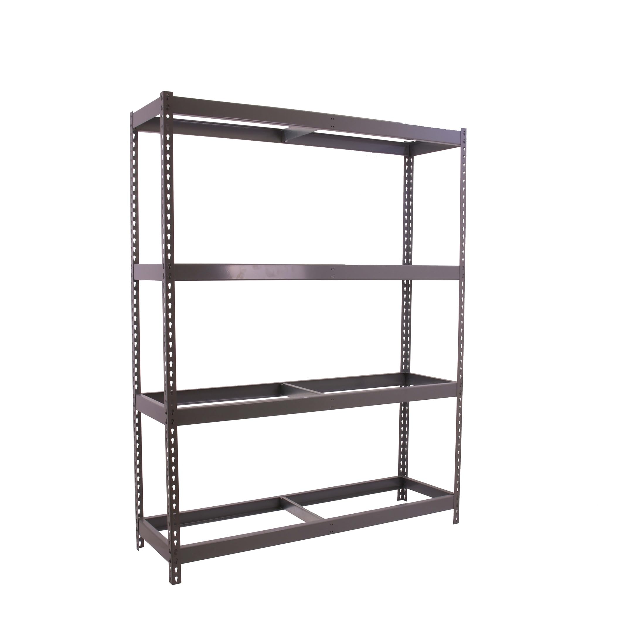 Simon Rack Estanteria Industrial, 2000x1800x600 mm, 400 kg de Punto Flexión, 4 Alturas, Sin Bandejas, Estanterias Almacenaje, Estanterias Metalicas, Gris - SimonTaller