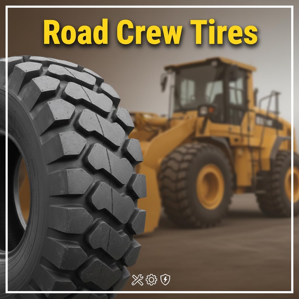 23.5x25, 28 PLY E3 - L3 LOADER TIRES (1 TIRE) 23.5-25 ROAD CREW LOADER TIRE