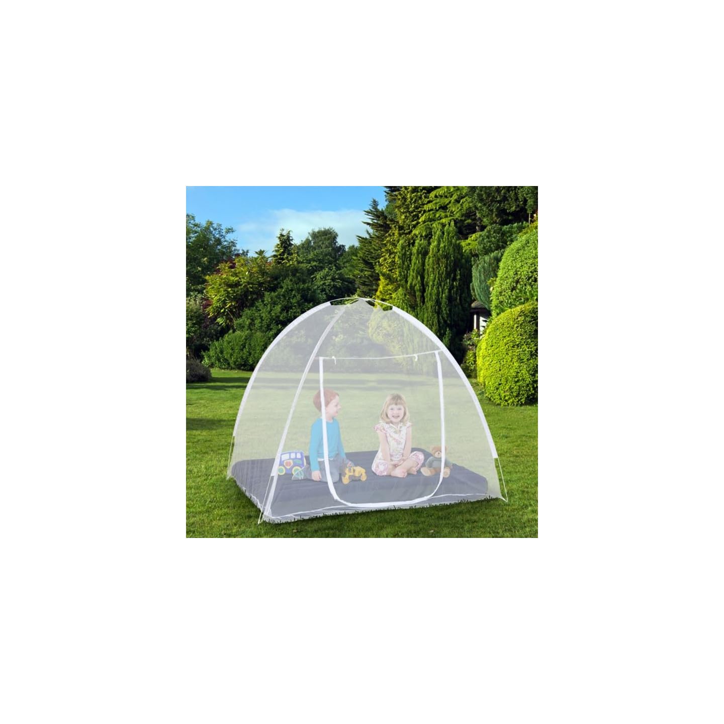 ProBache - Mosquitera en forma de cúpula para cama (195 x 180 cm, sistema desmontable)
