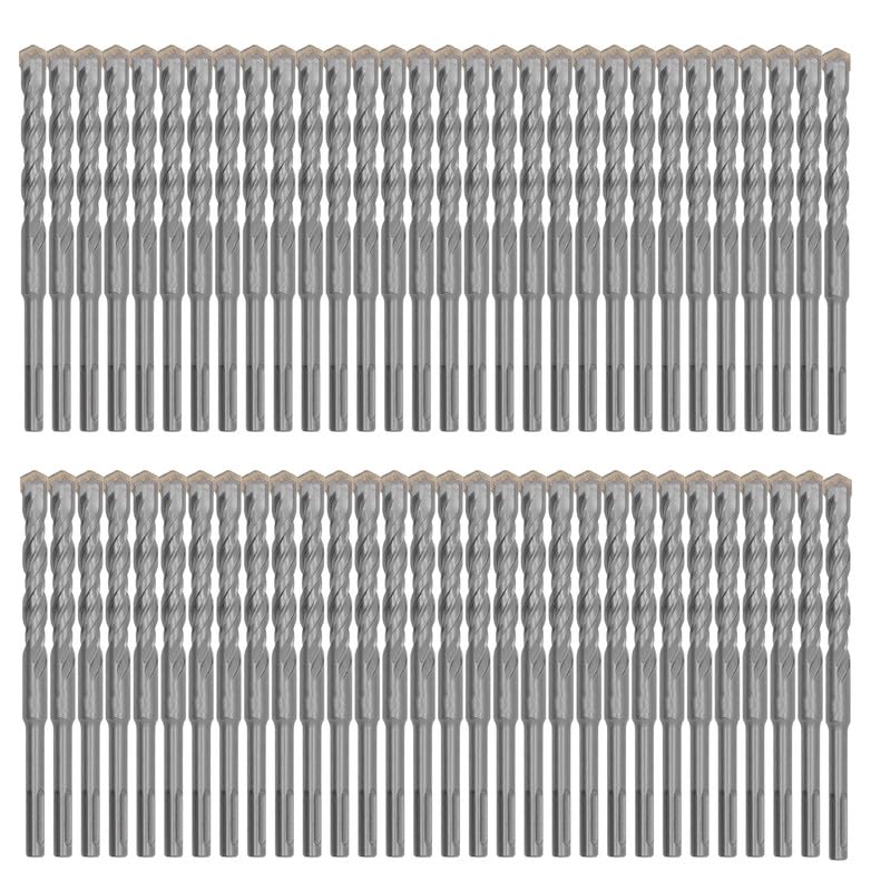 SDS Plus Rotary Hammer Drill Bit 60Pcs 3/16 in. x 8 in. Masonry Concrete Rock Drill