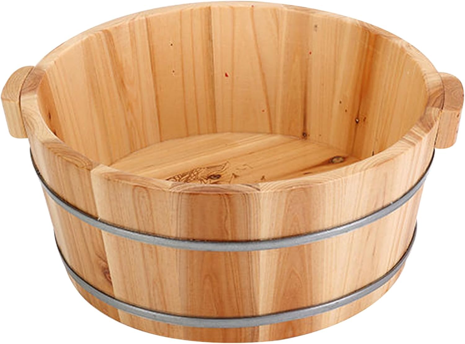 Fußbad Schüssel - Pediküre Waschbecken Holz Spa Massage Fuß Einweichen Wanne - Fußbad Becken zur Entfernung abgestorbener Haut (für den Heimgebrauch)