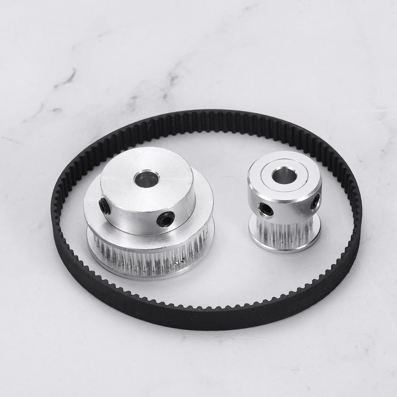 Zeberoxyz 2PCS Set GT2 Synchronous Wheel 20&36 Teeth 5mm Bore Aluminum Timing Pulley With 2pcs Length 200mm Width 6mm Belt 20 36t 5b 6 - View #5