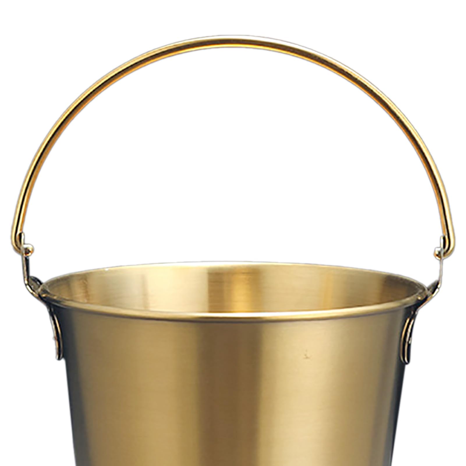 Cubo de hielo de acero inoxidable, enfriador de vino, cubos de champán, cubeta para bebidas con asas para cócteles, bares, fiestas al aire libre (dorado) 9