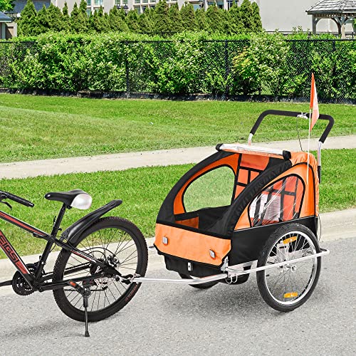 Collapsible Bike Trailer for Kids 2Seater Baby Bicycle Trailer