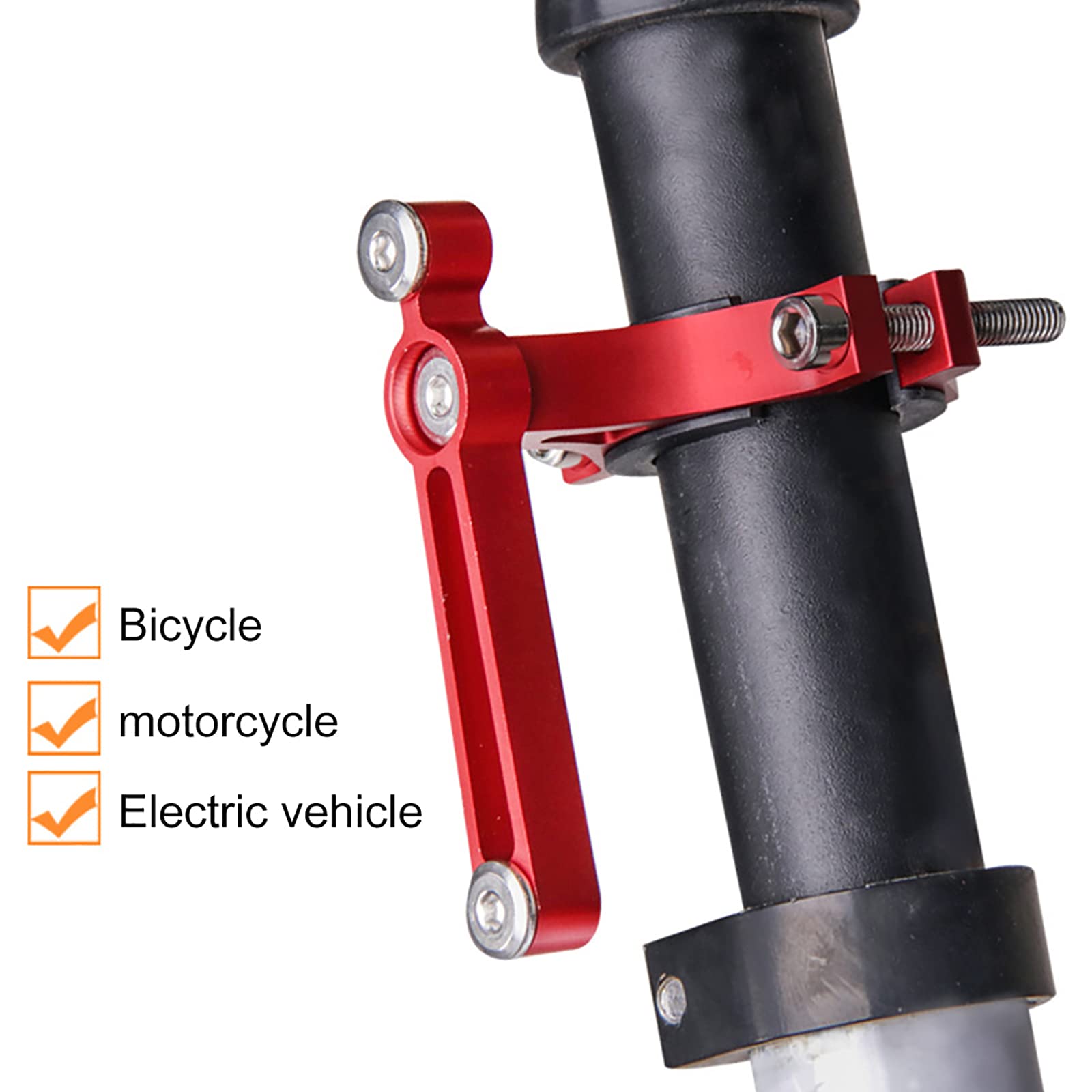 Bicycle Water Bottle Cages Bottle Mount Adapter EOHMAK Adjustable Bicycle Bottle Cage MTB Handlebar Water Bottle Holder Seat Aluminum Alloy 6061 CNC(Red,Style-C)