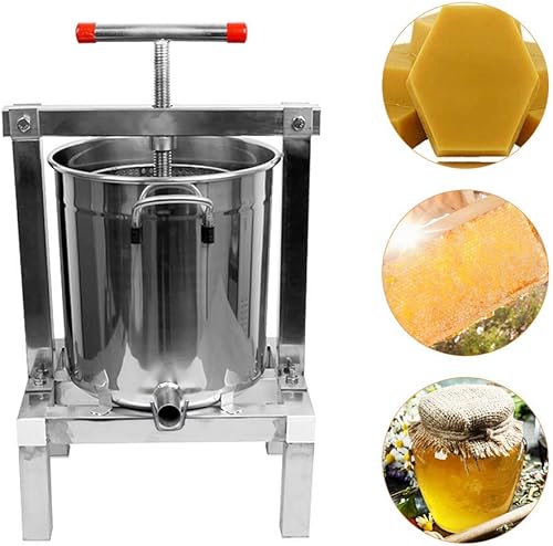 Miniatura 2 de Aimee-JL Extractor de prensa de miel de abeja grande, prensador de cera de abeja, manual para el hogar, máquina de apicultura, uva, jugo de frutas,