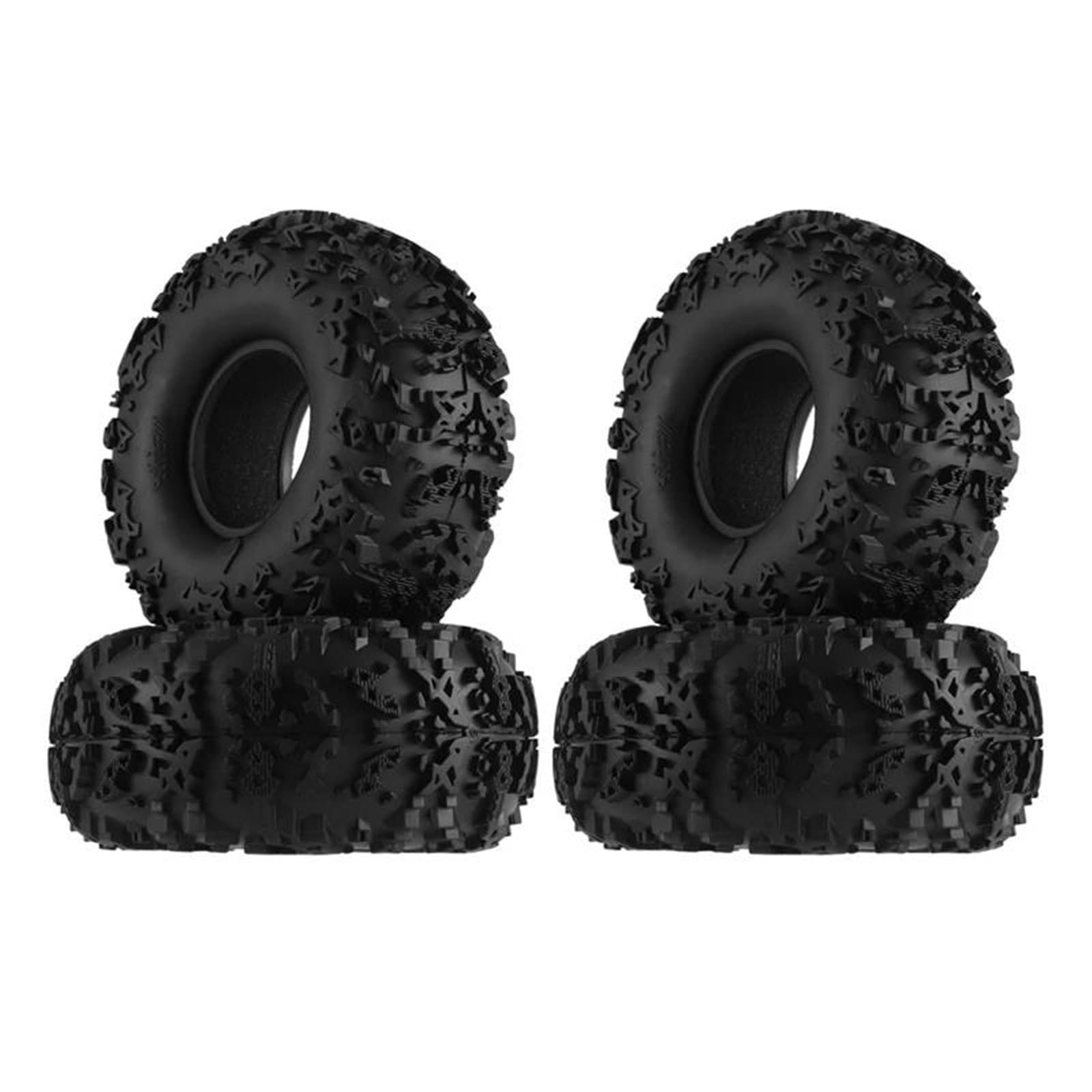 RC Tires Tyres Wheels Compatible With Axial For SCX10 For Wraith For Capra RR10 For Traxxas TRX4 4PCS 142Mm 2.2 Inch Rubber Tire For 1/10 RC Crawler Car Parts